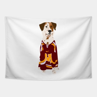 Hockey Dog Tapestry