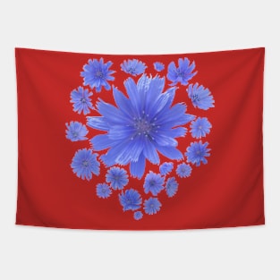 Blue Chicory Flowers: A Floral Arrangement Tapestry