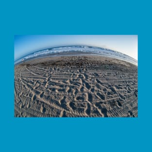 Tire tracks at the Zuma Beach, Malibu T-Shirt