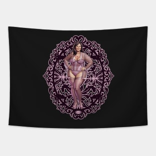 Toil Girl Curves Tapestry