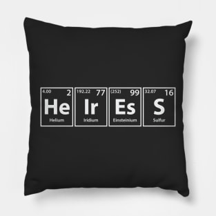 Heiress (He-Ir-Es-S) Periodic Elements Spelling Pillow