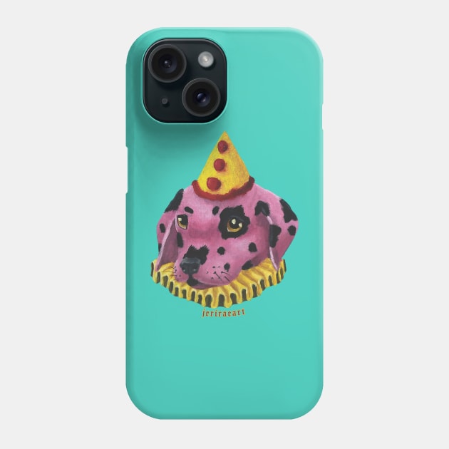 Clown Dog Phone Case by jeriraeart
