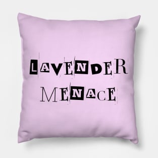 Lavender Menace Vintage Text Pillow