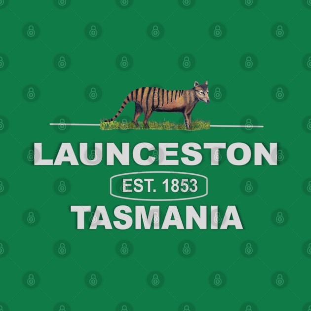 Launceston, Tasmania with Tasmanian Tiger by KC Morcom aka KCM Gems n Bling aka KCM Inspirations