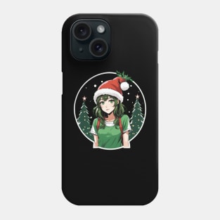 Anime girl in christmas Phone Case