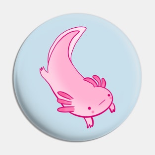 Cute happy axolotl illustration Pin