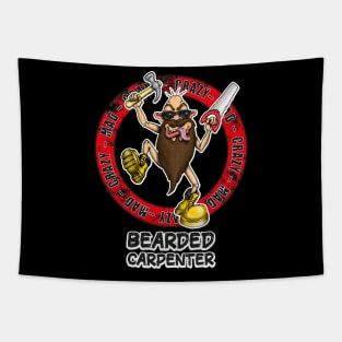 Funny Bearded Carpenter Design Tapestry