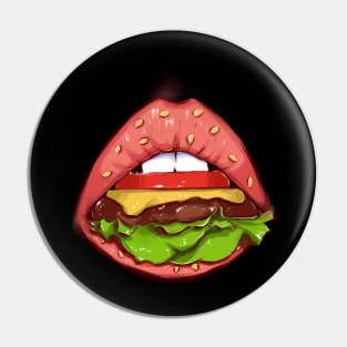 Lips-burger Pin