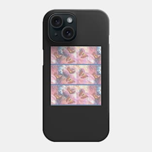 Two-Tone Striped Pastel Monarchs Phone Case