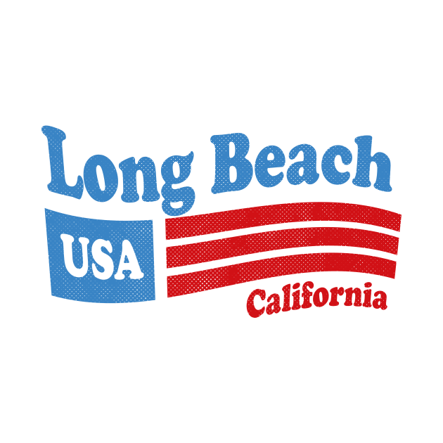 Long Beach California - CA, USA - American Flag 4th of July by thepatriotshop