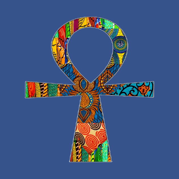 Colorful African Print Ankh by artbyomega