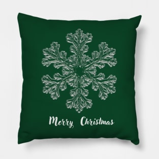 Merry Christmas Ice Crystal Pillow