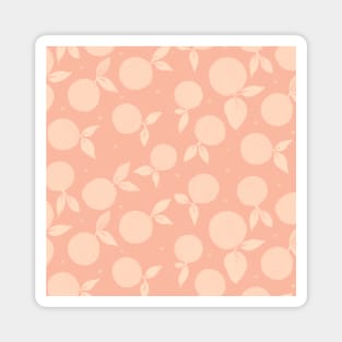 Tangerine pattern - cream and coral Magnet