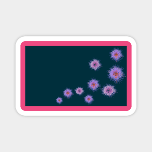 purple abstract flower Magnet