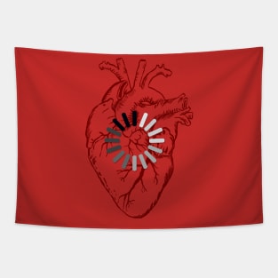 Uploading love red lines Tapestry