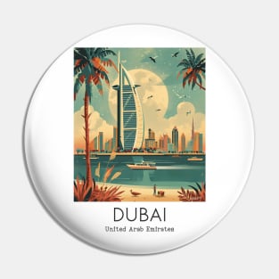 A Vintage Travel Illustration of Dubai - United Arab Emirates Pin