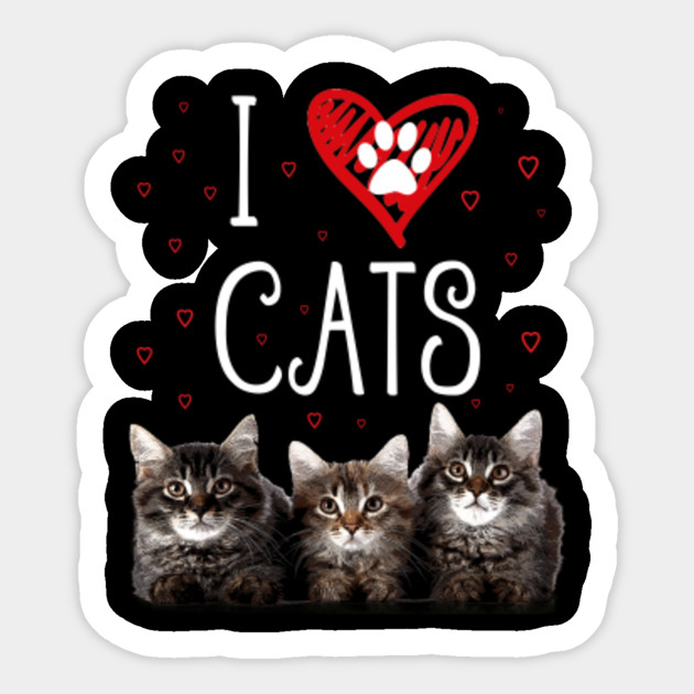 I Love Cats I Love Kittens Cat Lover T Shirt Tee Shirt I