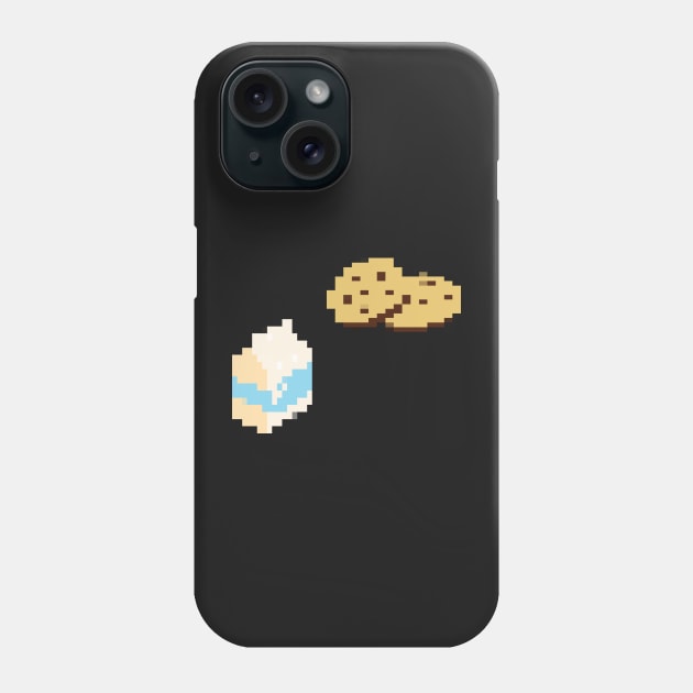 Milk & Cookies Pixel Art Phone Case by christinegames