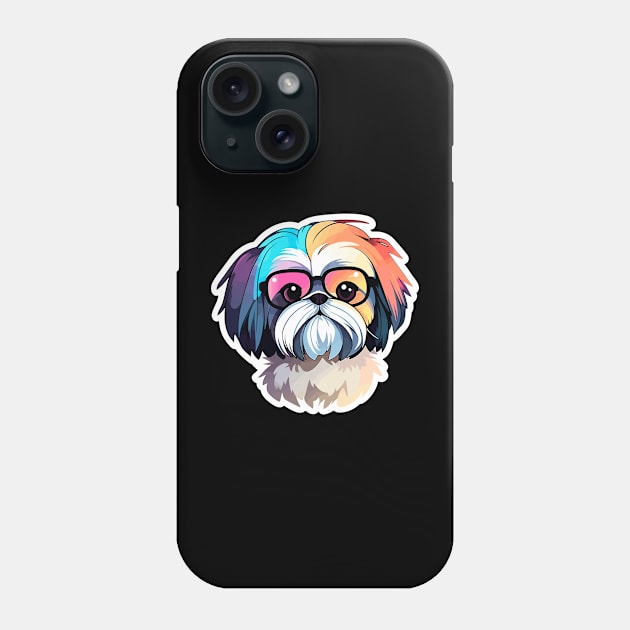 Shih Tzu Dog Illustration Phone Case by FluffigerSchuh