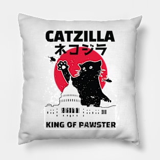 Catzilla King of Pawster Pillow