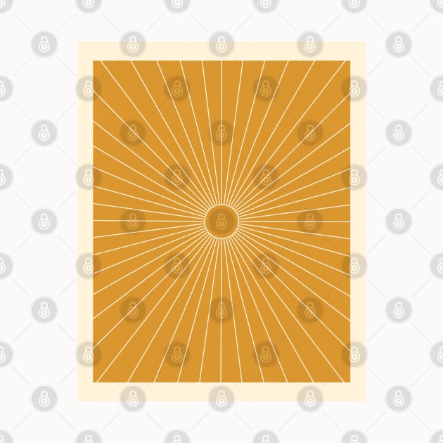 Boho Sun Rays Mustard Yellow by Trippycollage