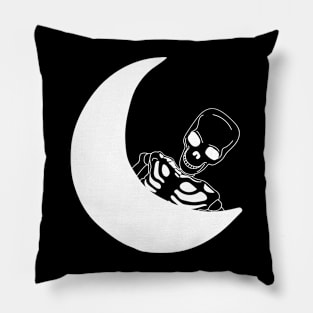 moon sceleton Pillow