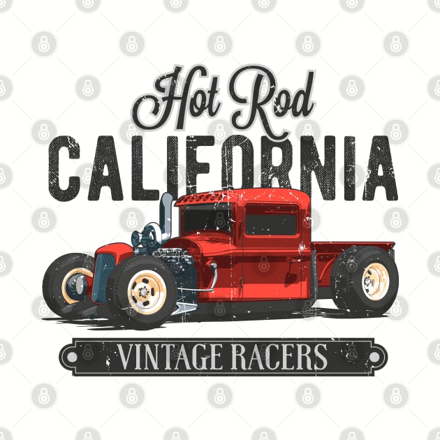 California Hot Rod Vintage Racers by funkymonkeytees