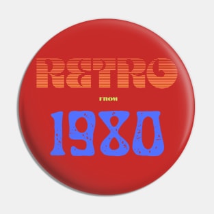 Retro Birthyear 1980 Pin