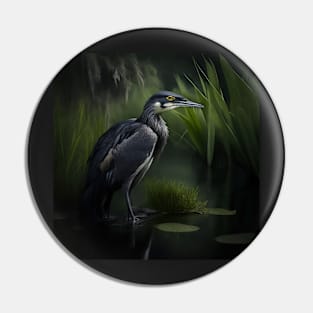 Straited Heron Pin