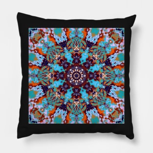 Turquoise mandala Pillow