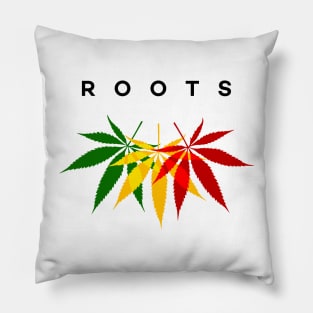 Minimalist Roots Rasta Color Leaves Reggae Pillow