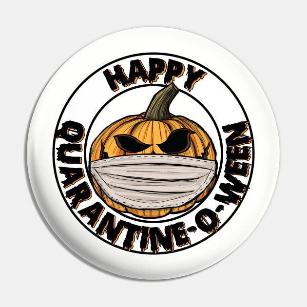 Quarantine-O-Ween Pin by Lunch Bag Tees