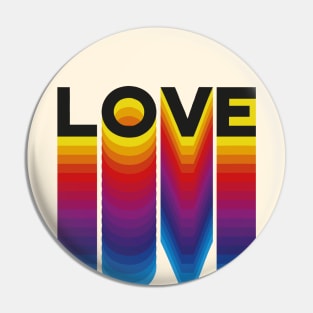 Rainbow Love Pin