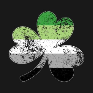 Aromantic Shamrock Pride Flag T-Shirt