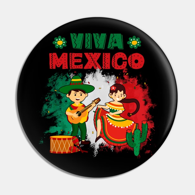 Mexican Independence Viva Mexico Boy Girl Maracas Guitar Pin by Rene	Malitzki1a