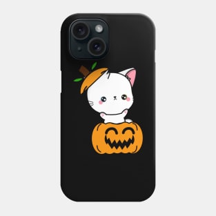 Funny angora cat is in a pumpkin Phone Case