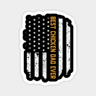 Best Chicken Dad Ever American Flag Father's Day Gift Magnet
