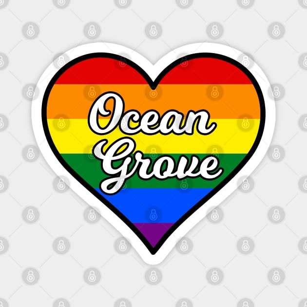 Ocean Grove New Jersey Gay Pride Heart Magnet by fearcity