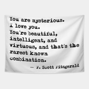 Beautiful, intelligent and virtuous - F Scott Fitzgerald quote Tapestry