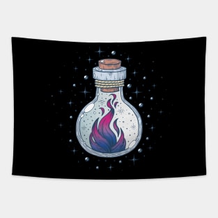 Bisexual Fire Occult Bottle LGBT Bi Pride Flag Tapestry