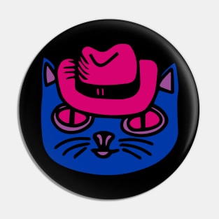 Cat in bisexual pride colors Pin