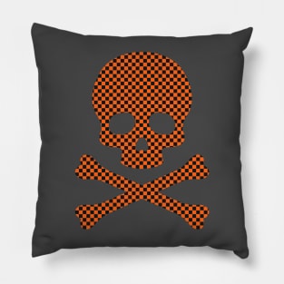 Chessboard pattern skull Pillow