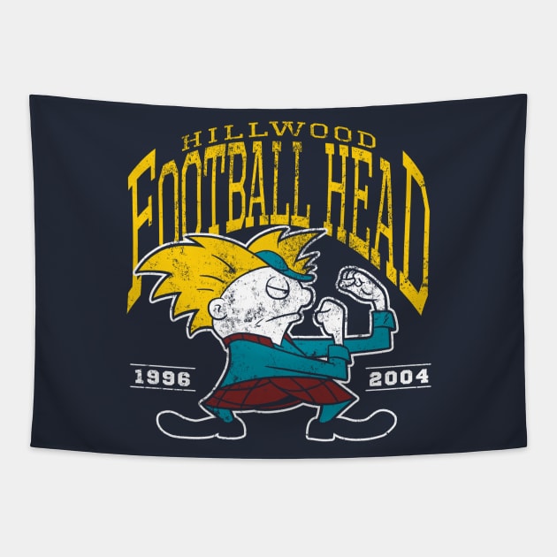 Football Head Tapestry by StephenHartman