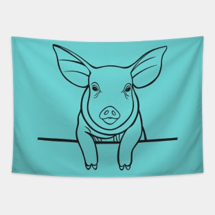 Pig drawing for animal lovers Tapestry