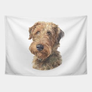 Welsh Terrier Watercolor Art Tapestry