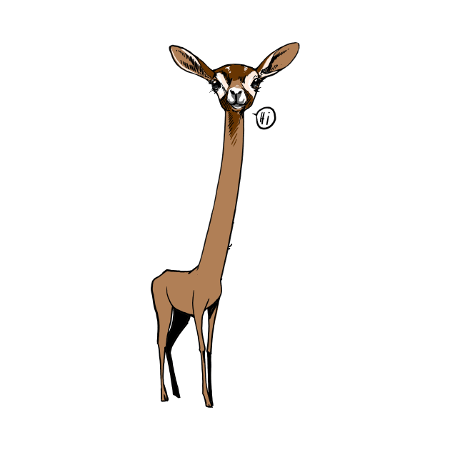 Funny animal gerenuk says hi by avogel