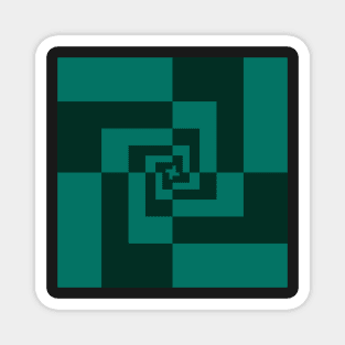 Golden Ratio Orthogonal pattern  - Emerald Green Magnet