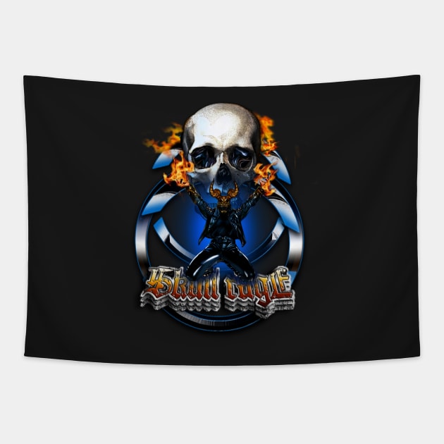 Skull Rage Tapestry by monoguru