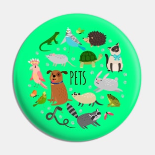Pets Doodle Concept Pin