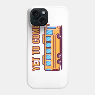 BTS Yet to come yellow bus typography by Morcaworks Phone Case